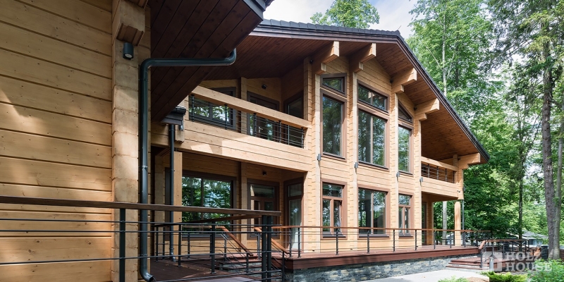 Загородный дом из клееного бруса по проекту Анси - фото 4 на сайте Holz House