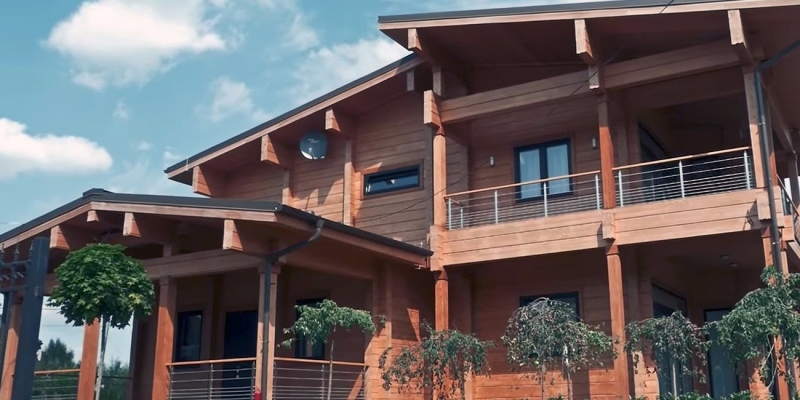 Грандиозный двухэтажный дом из клееного бруса по проекту Антони - фото 4 на сайте Holz House