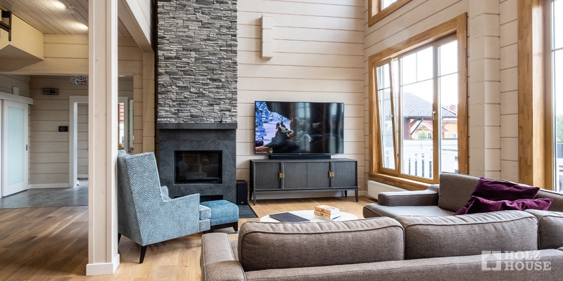 Красивый двухэтажный дом из клееного бруса по проекту Белфаст - фото 9 на сайте Holz House