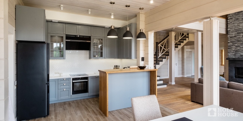 Красивый двухэтажный дом из клееного бруса по проекту Белфаст - фото 13 на сайте Holz House