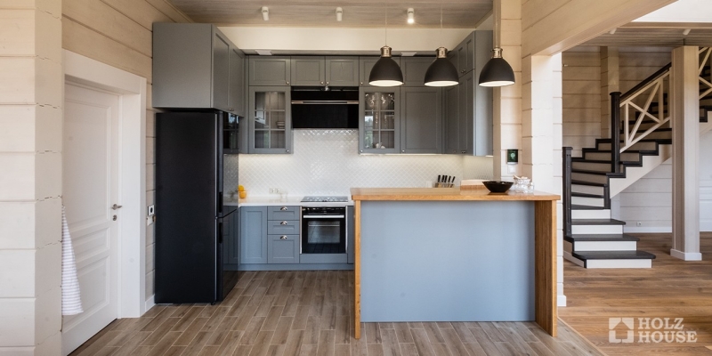 Красивый двухэтажный дом из клееного бруса по проекту Белфаст - фото 14 на сайте Holz House