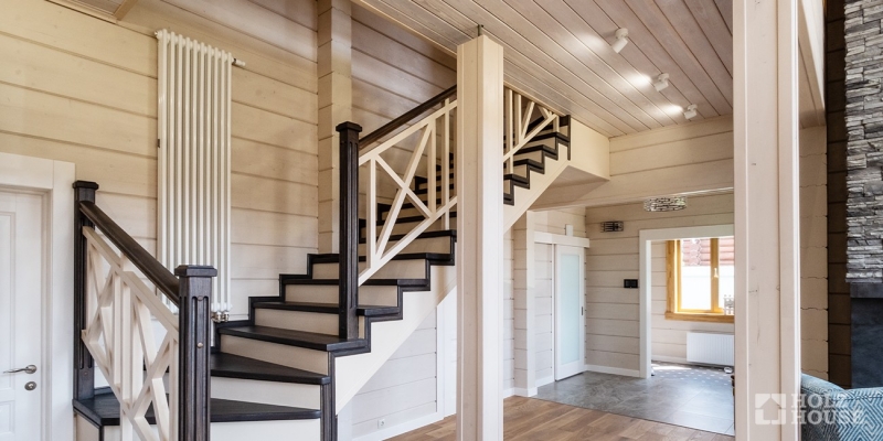 Красивый двухэтажный дом из клееного бруса по проекту Белфаст - фото 15 на сайте Holz House