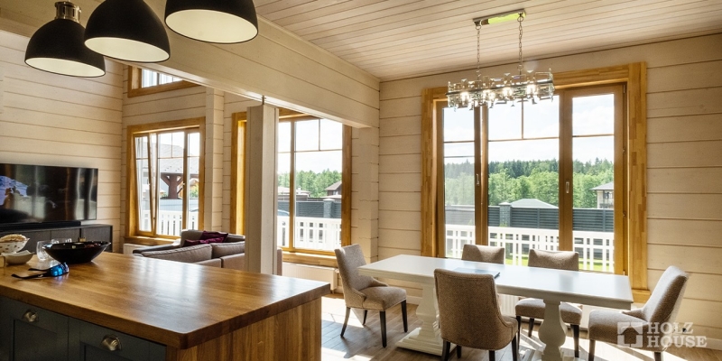 Красивый двухэтажный дом из клееного бруса по проекту Белфаст - фото 16 на сайте Holz House