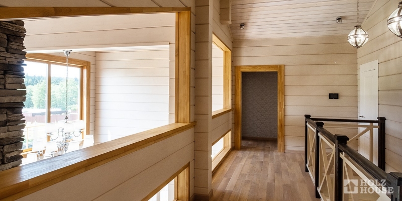 Красивый двухэтажный дом из клееного бруса по проекту Белфаст - фото 20 на сайте Holz House