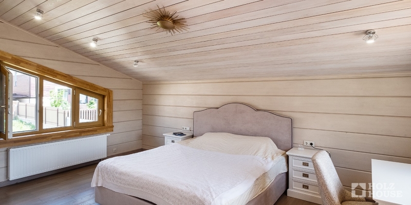 Красивый двухэтажный дом из клееного бруса по проекту Белфаст - фото 21 на сайте Holz House