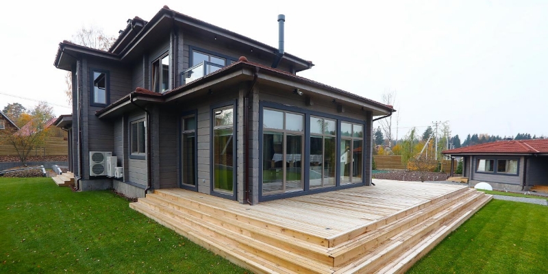 Построенные объекты Дом из клееного бруса по проекту Берген Holz House 7