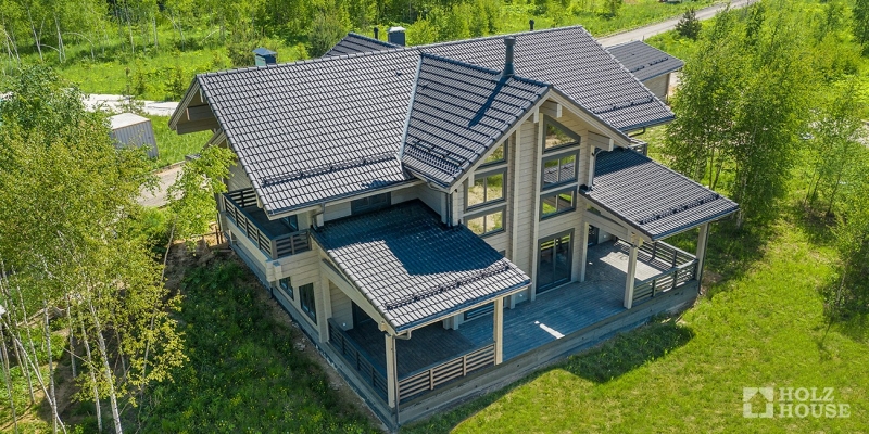 Классический дом из клееного бруса Бордо - фото 2 на сайте Holz House