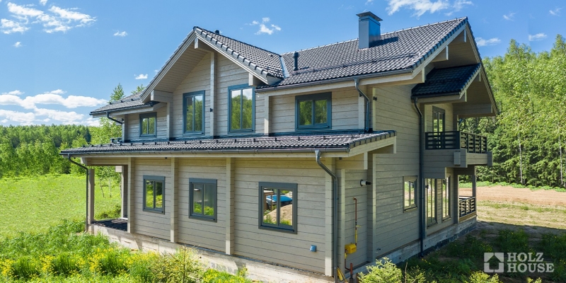 Классический дом из клееного бруса Бордо - фото 3 на сайте Holz House