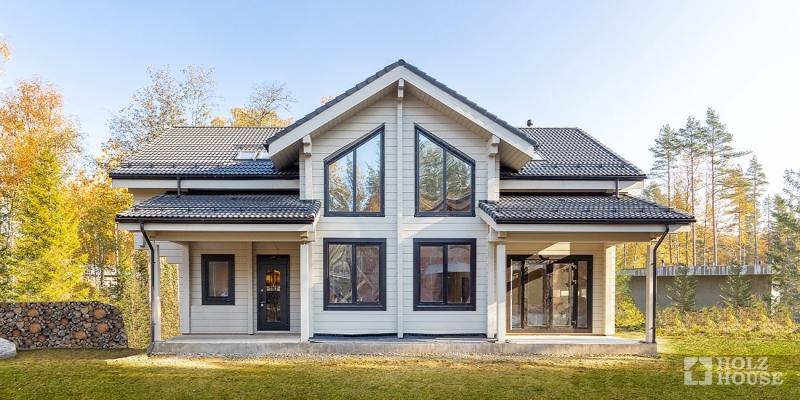 Коттедж из клееного бруса по проекту Бордо v2 - фото 2 на сайте Holz House