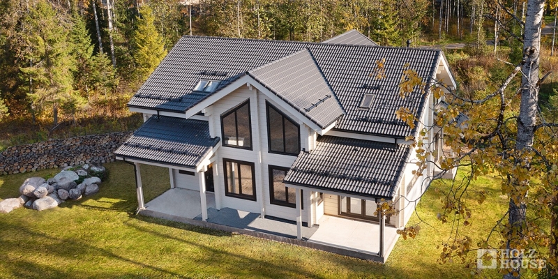 Коттедж из клееного бруса по проекту Бордо v2 - фото 3 на сайте Holz House