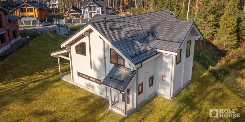 Коттедж из клееного бруса по проекту Бордо v2 - фото 5 на сайте Holz House