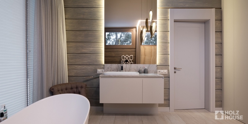 Дом из клееного бруса по проекту \"Эдинбург\" Фото 44