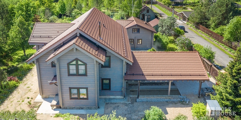 Двухэтажный дом из клееного бруса с террасой и балконом по проекту по проекту Ганновер - фото 4 на сайте Holz House