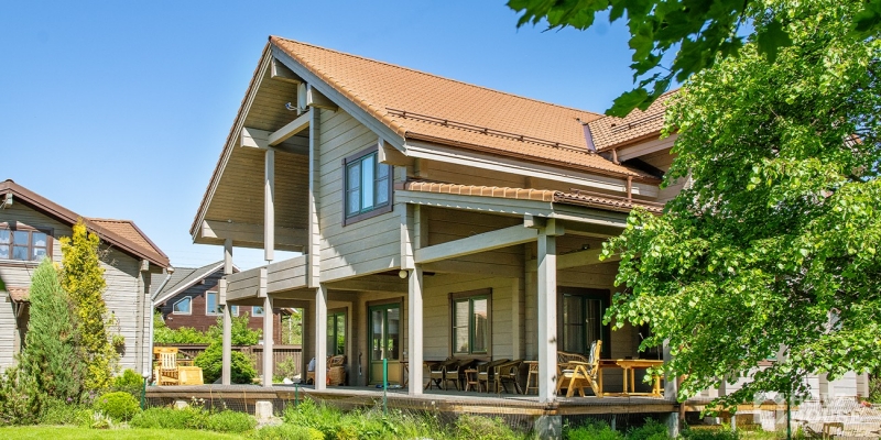 Двухэтажный дом из клееного бруса с террасой и балконом по проекту по проекту Ганновер - фото 5 на сайте Holz House