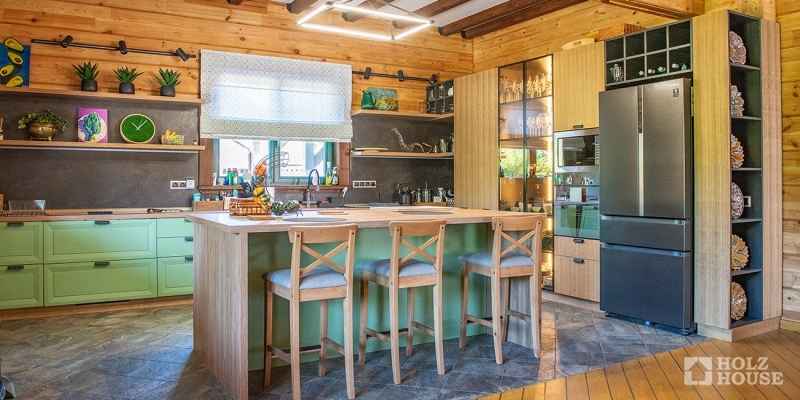 Двухэтажный дом из клееного бруса с террасой и балконом по проекту по проекту Ганновер - фото 6 на сайте Holz House