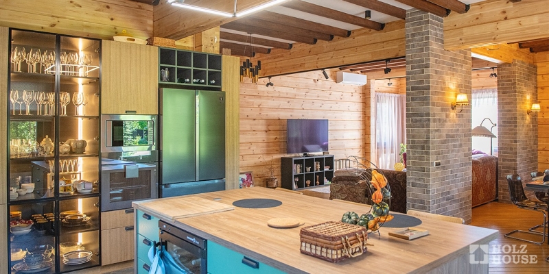 Двухэтажный дом из клееного бруса с террасой и балконом по проекту по проекту Ганновер - фото 7 на сайте Holz House