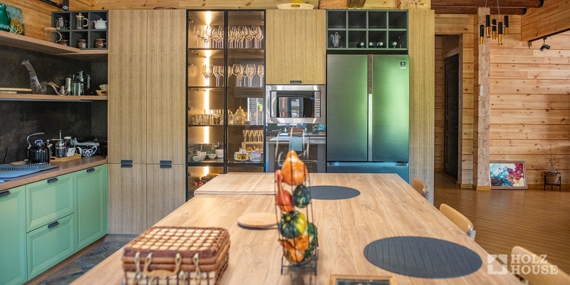 Двухэтажный дом из клееного бруса с террасой и балконом по проекту по проекту Ганновер - фото 8 на сайте Holz House