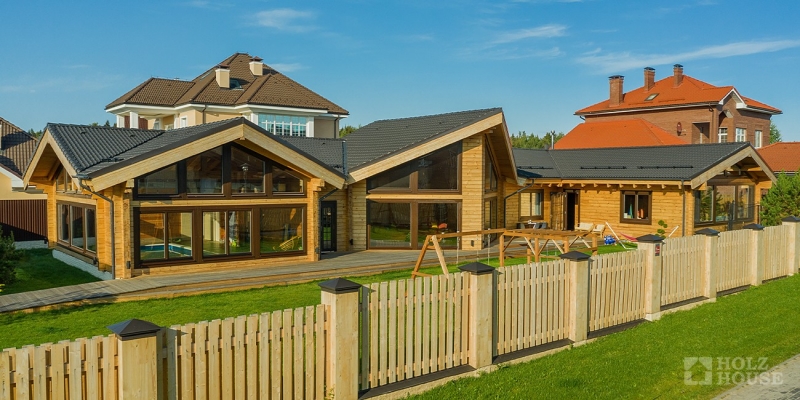 Одноэтажный коттедж с террасой и балконом по проекту по проекту Женева - фото 26 на сайте Holz House