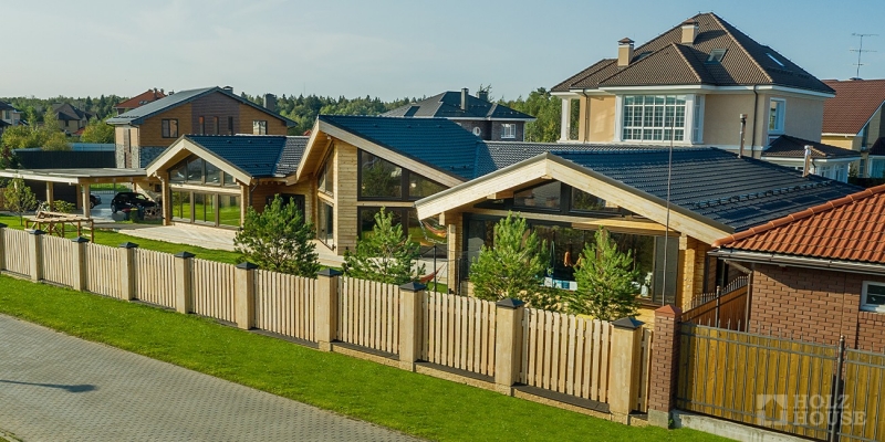 Одноэтажный коттедж с террасой и балконом по проекту по проекту Женева - фото 24 на сайте Holz House