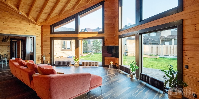 Одноэтажный коттедж с террасой и балконом по проекту по проекту Женева - фото 14 на сайте Holz House