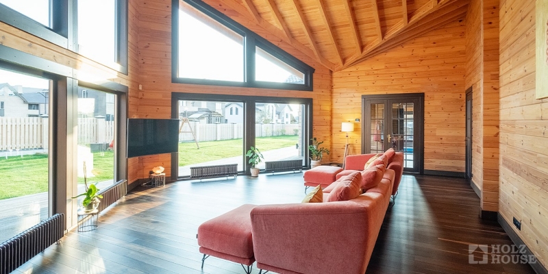 Одноэтажный коттедж с террасой и балконом по проекту по проекту Женева - фото 15 на сайте Holz House