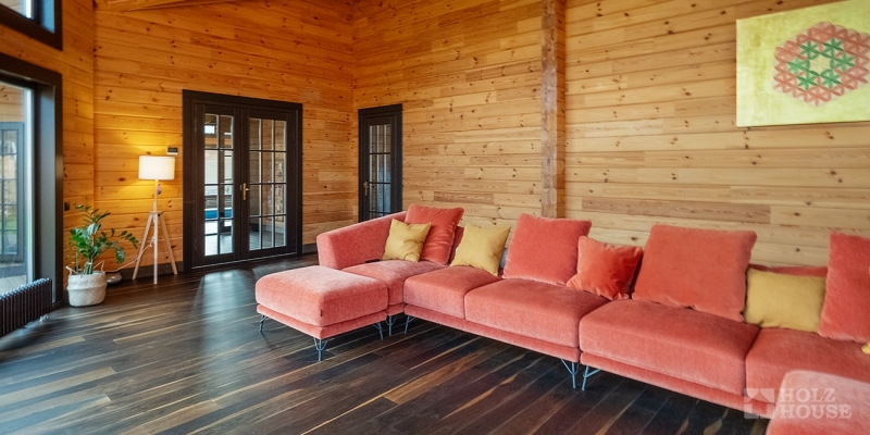 Одноэтажный коттедж с террасой и балконом по проекту по проекту Женева - фото 16 на сайте Holz House