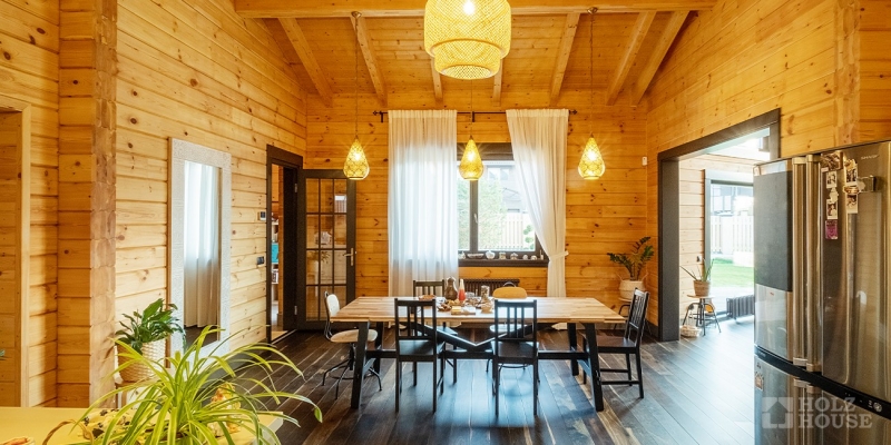 Одноэтажный коттедж с террасой и балконом по проекту по проекту Женева - фото 18 на сайте Holz House