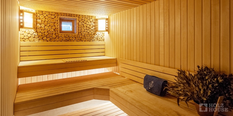 Одноэтажный коттедж с террасой и балконом по проекту по проекту Женева - фото 22 на сайте Holz House