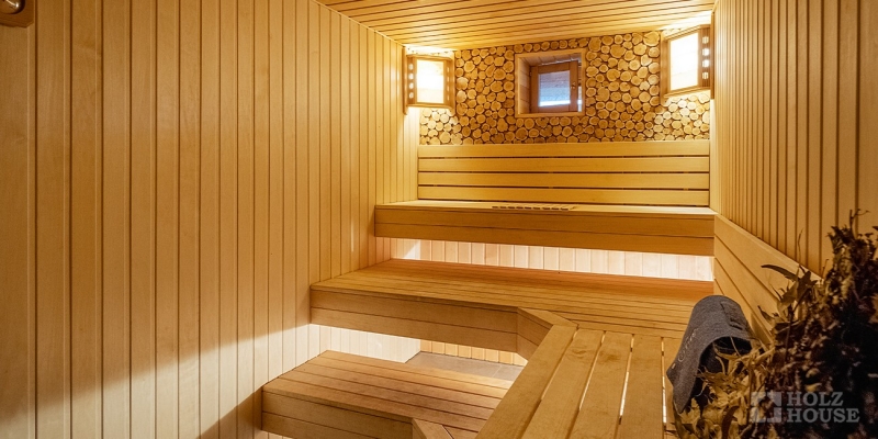 Одноэтажный коттедж с террасой и балконом по проекту по проекту Женева - фото 23 на сайте Holz House