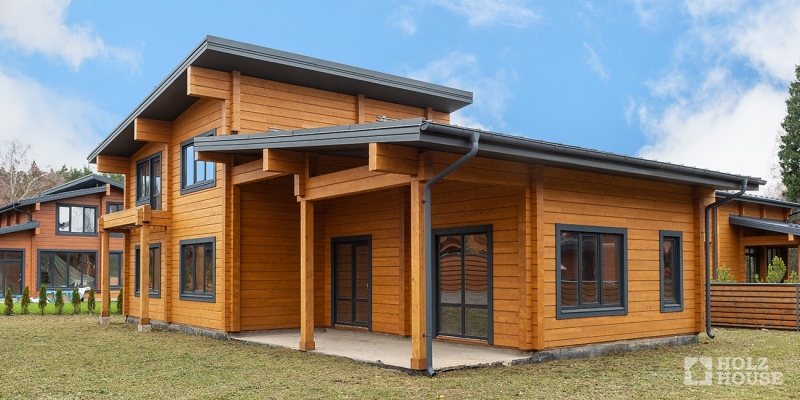 Двухэтажный дом из клееного бруса с плоской крышей по проекту Хельсингборг - фото 11 на сайте Holz House