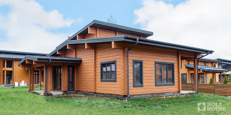 Двухэтажный дом из клееного бруса с плоской крышей по проекту Хельсингборг - фото 8 на сайте Holz House