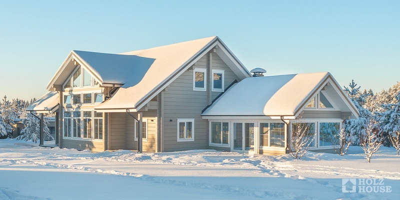 Двухэтажный коттедж с разноуровневой кровлей по проекту Хельсинки - фото 10 на сайте Holz House