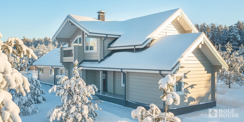 Двухэтажный коттедж с разноуровневой кровлей по проекту Хельсинки - фото 13 на сайте Holz House