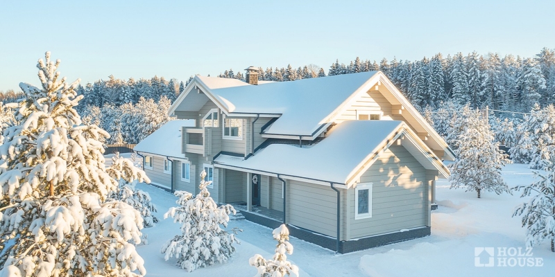 Двухэтажный коттедж с разноуровневой кровлей по проекту Хельсинки - фото 14 на сайте Holz House