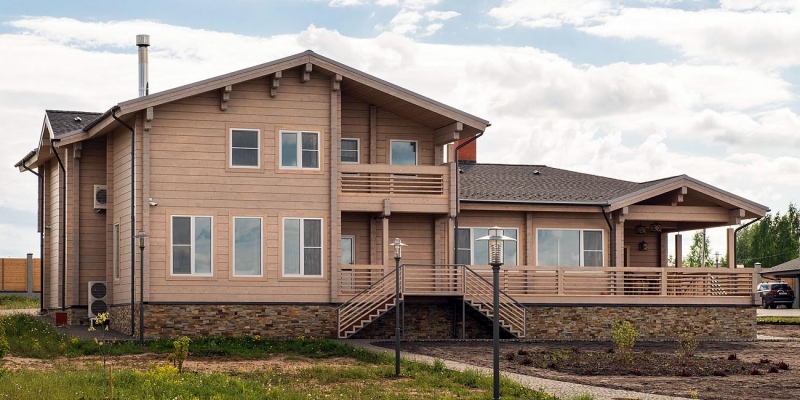 Двухэтажный дом с террасой и балконом по проекту Эра - фото 5 на сайте Holz House