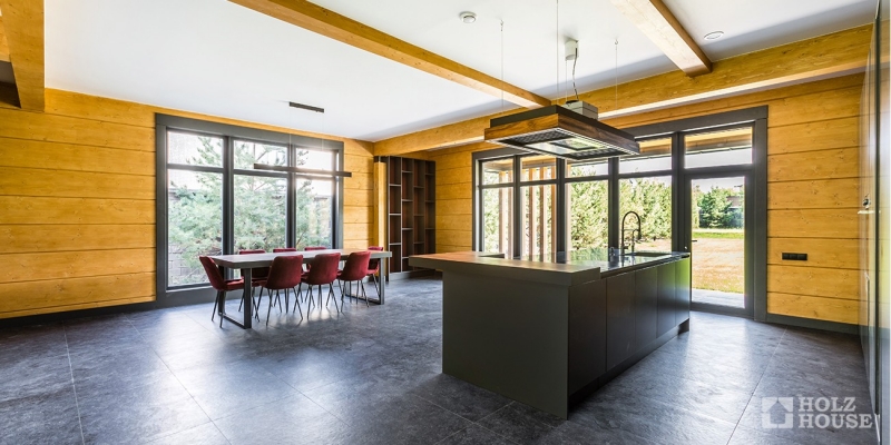 Двухэтажный дом-дуплекс из клееного бруса по проекту Кардифф - фото 6 на сайте Holz House