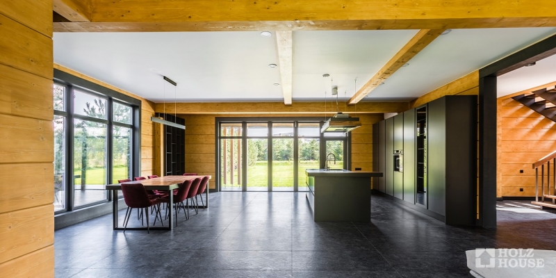 Двухэтажный дом-дуплекс из клееного бруса по проекту Кардифф - фото 7 на сайте Holz House