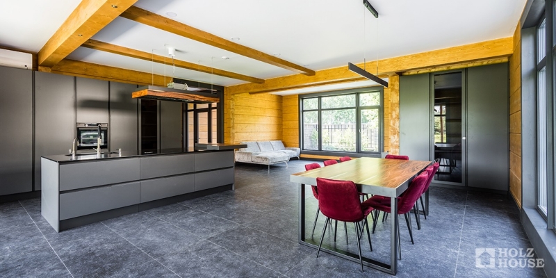 Двухэтажный дом-дуплекс из клееного бруса по проекту Кардифф - фото 8 на сайте Holz House