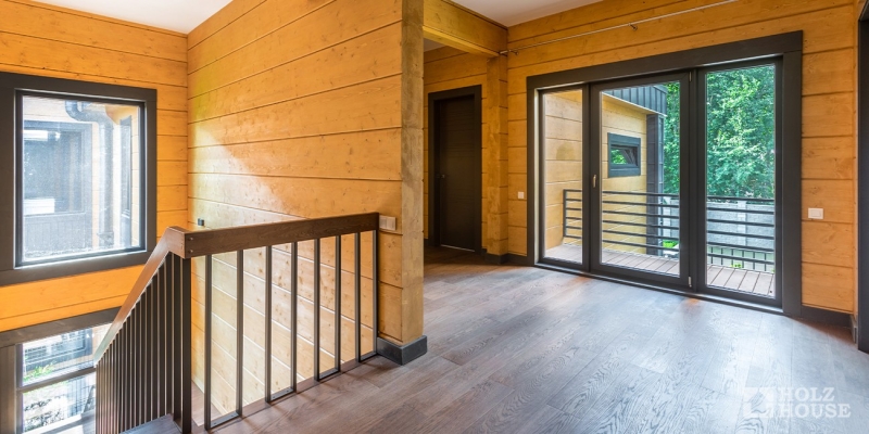 Двухэтажный дом-дуплекс из клееного бруса по проекту Кардифф - фото 13 на сайте Holz House