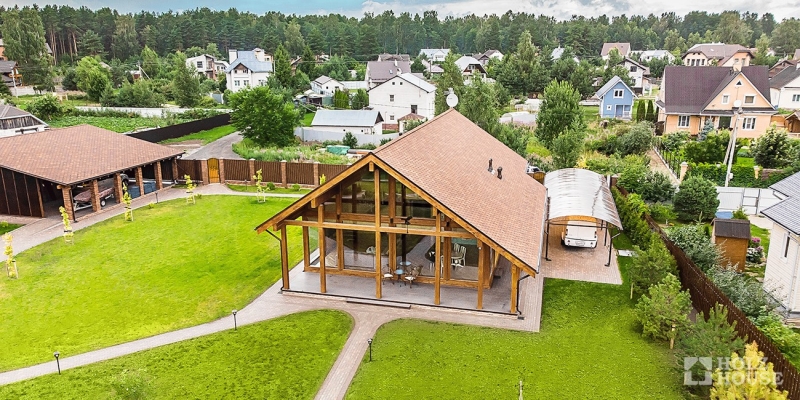 Двухэтажный дом из клееного бруса в стиле фахверк по проекту Карлстад - фото 5 на сайте Holz House