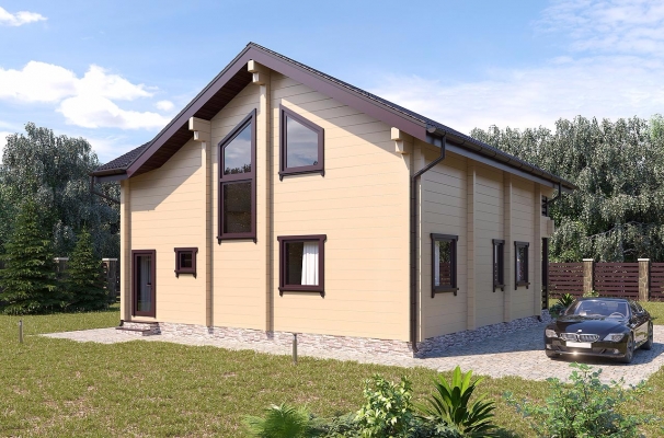 Лаконичный двухэтажный дом из клееного бруса по проекту Кёльн - фото 3 на сайте Holz House