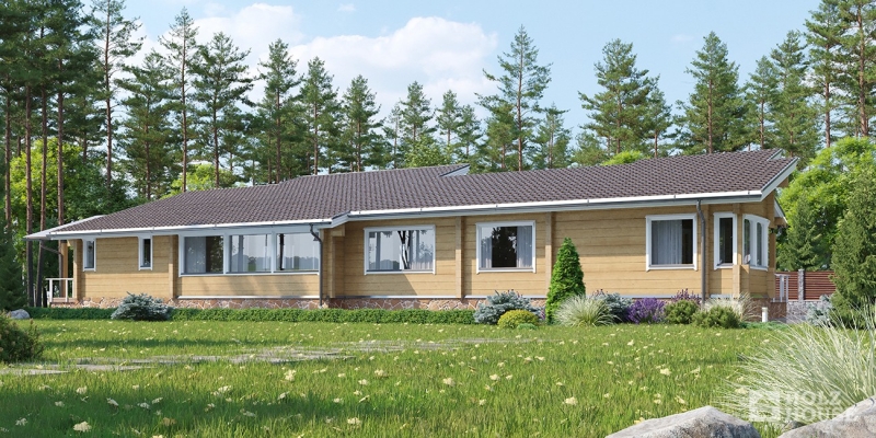 Проект одноэтажного дома из клееного бруса Кеми - фото 3 на сайте Holz House