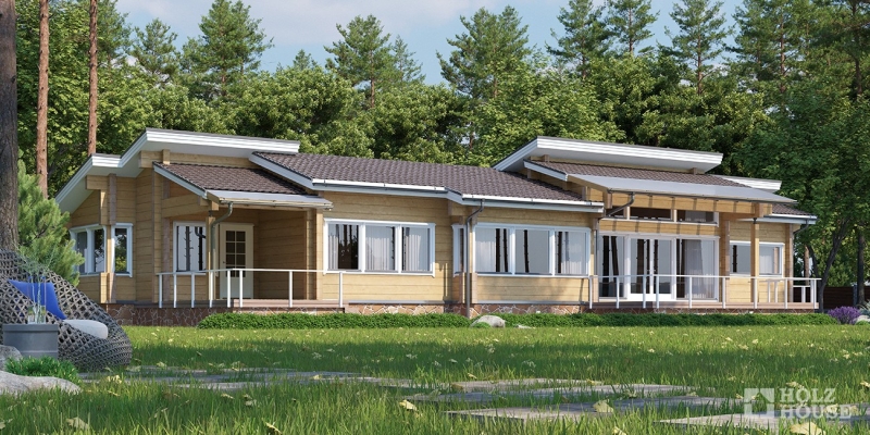 Проект одноэтажного дома из клееного бруса Кеми - фото 4 на сайте Holz House