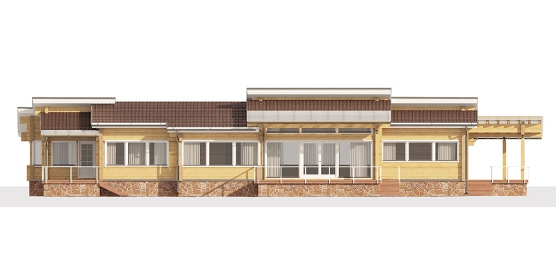 Проект одноэтажного дома из клееного бруса Кеми - фото 5 на сайте Holz House