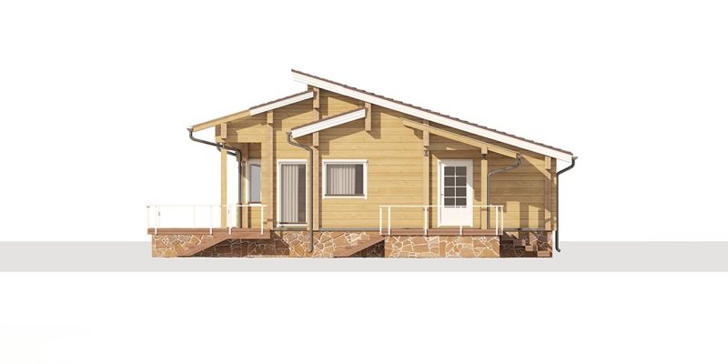 Проект одноэтажного дома из клееного бруса Кеми - фото 6 на сайте Holz House