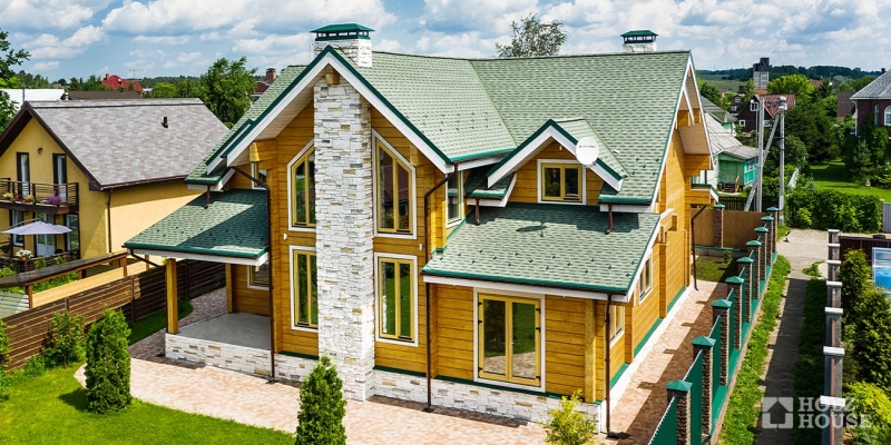 Двухэтажный дом из клееного бруса по проекту Корвет v2 - фото 2 на сайте Holz House