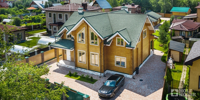 Двухэтажный дом из клееного бруса по проекту Корвет v2 - фото 5 на сайте Holz House