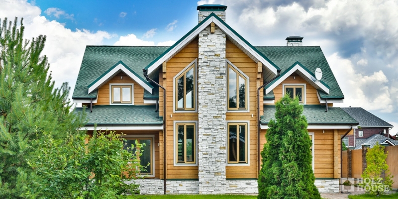 Двухэтажный дом из клееного бруса по проекту Корвет v2 - фото 7 на сайте Holz House