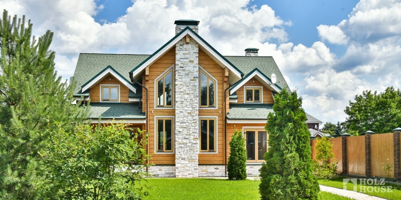 Двухэтажный дом из клееного бруса по проекту Корвет v2 - фото 8 на сайте Holz House