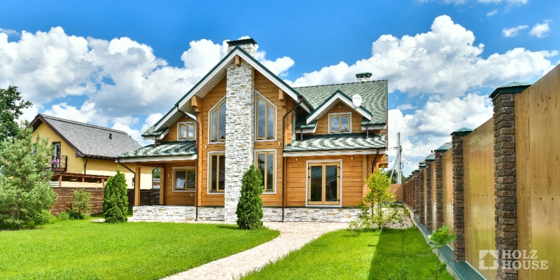 Двухэтажный дом из клееного бруса по проекту Корвет v2 - фото 9 на сайте Holz House